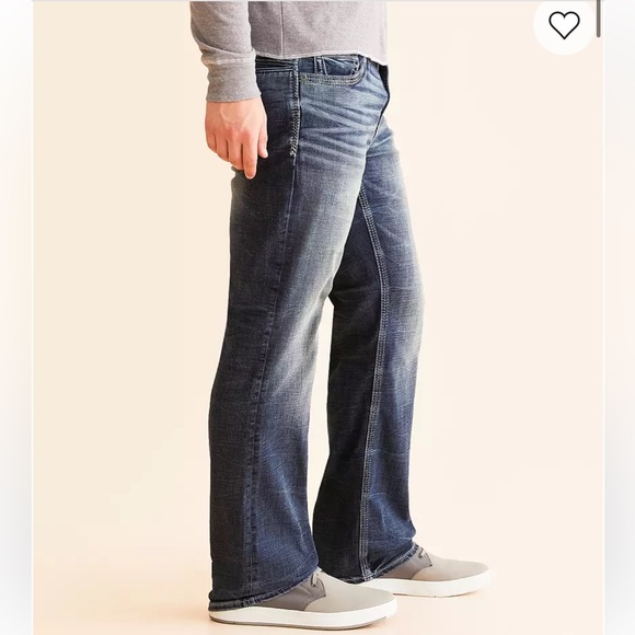 BKE Tyler Relaxed Fit Stretch Jean's in Nick 40X34 dark wash - Picture 5 of 12